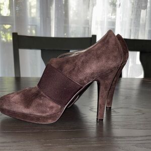 Jessica Simpson Dark Brown Suede Ankle Booties